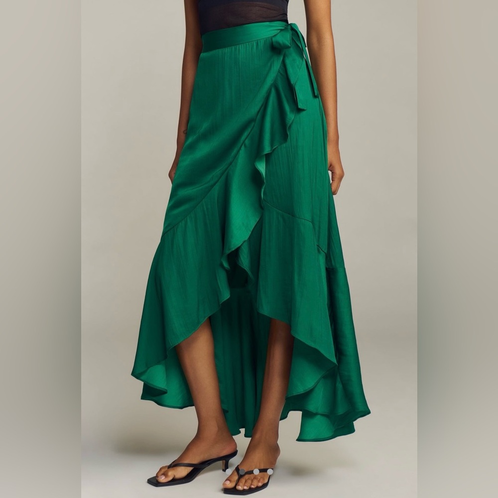 Maeve Ruffled Wrap Maxi Skirt - Size XS and S